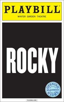 Rocky the Musical Limited Edition Opening Night Playbill 